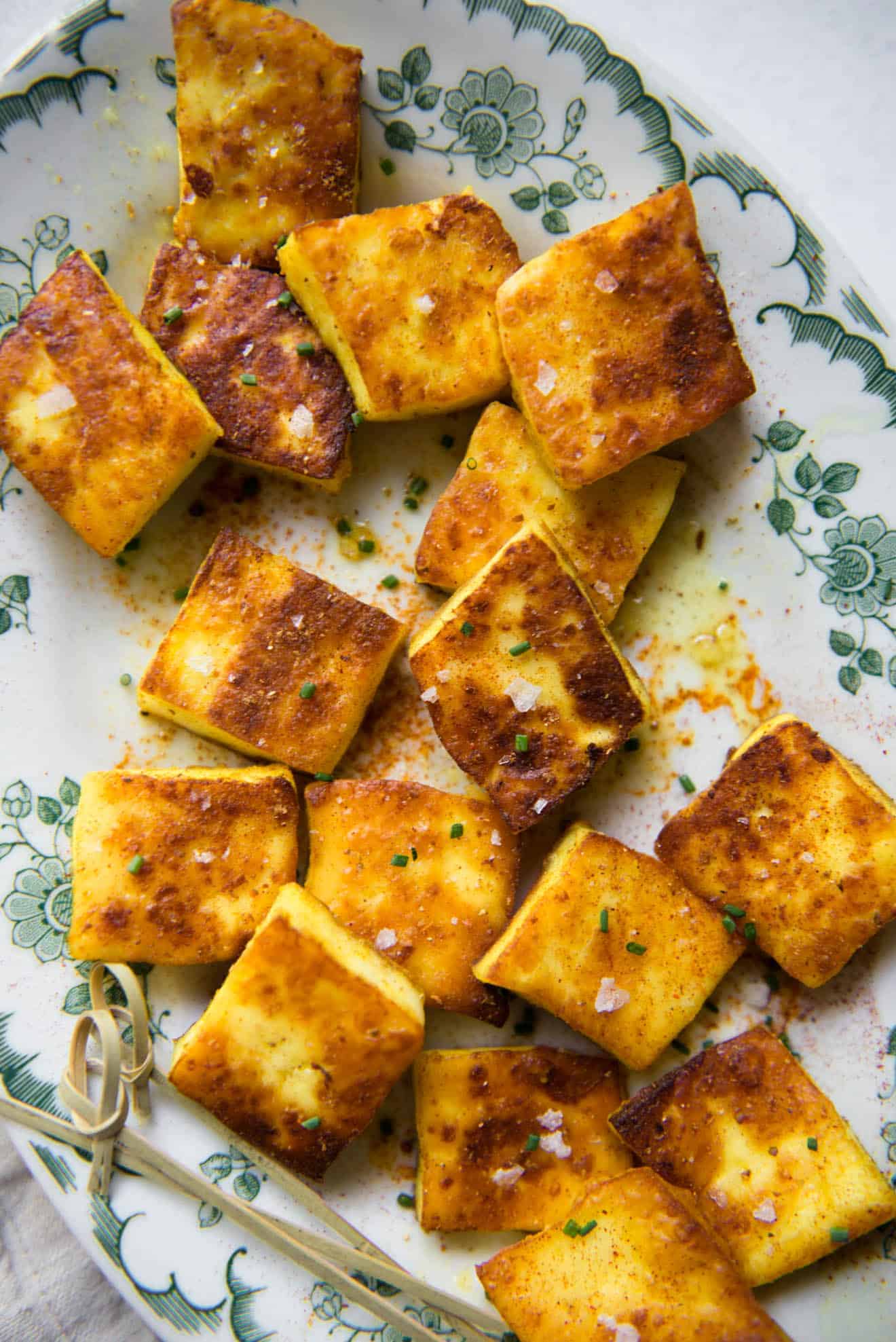 Spiced Pan Fried Paneer Healthy Nibbles