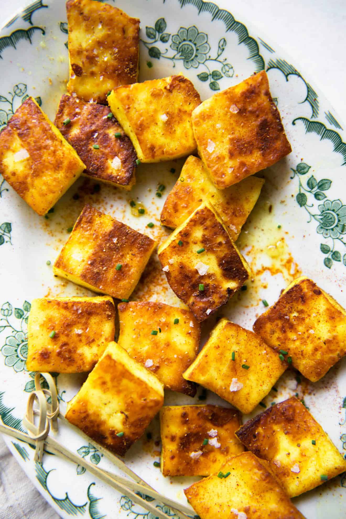 Spiced Pan-Fried Paneer | Healthy Nibbles by Lisa Lin