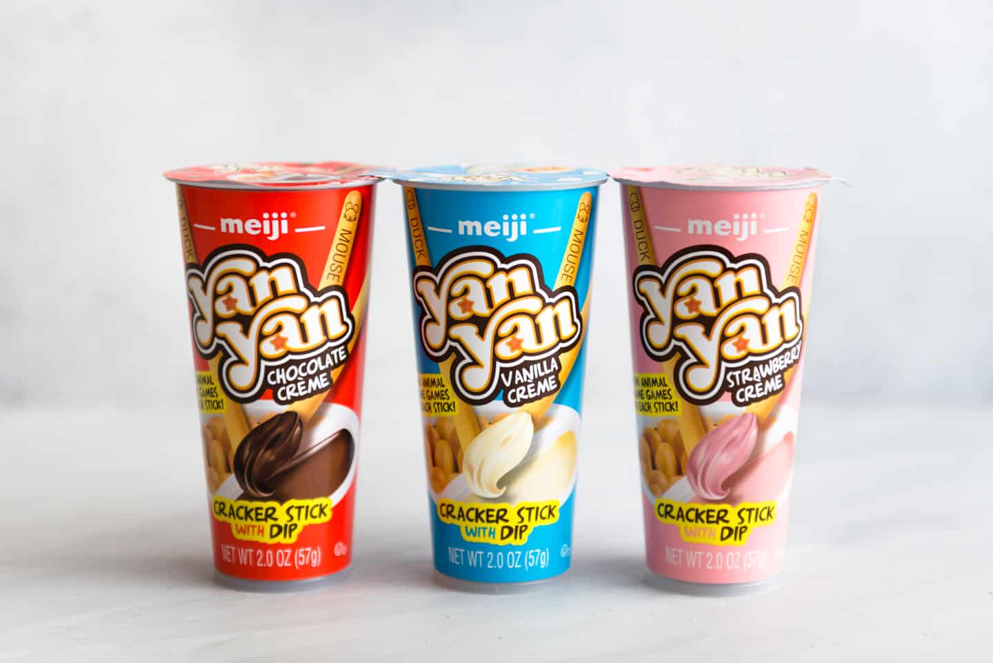 Yan Yan in Chocolate, Vanilla, and Strawberry Flavors