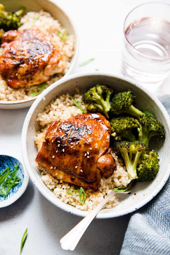 Roasted Sticky Asian Chicken Thighs - perfect work weekdays