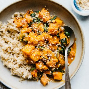 Delicious Vegan Butternut Squash Curry Recipe - ready in 45 minutes!