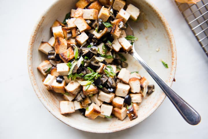 Tofu Olive Salad