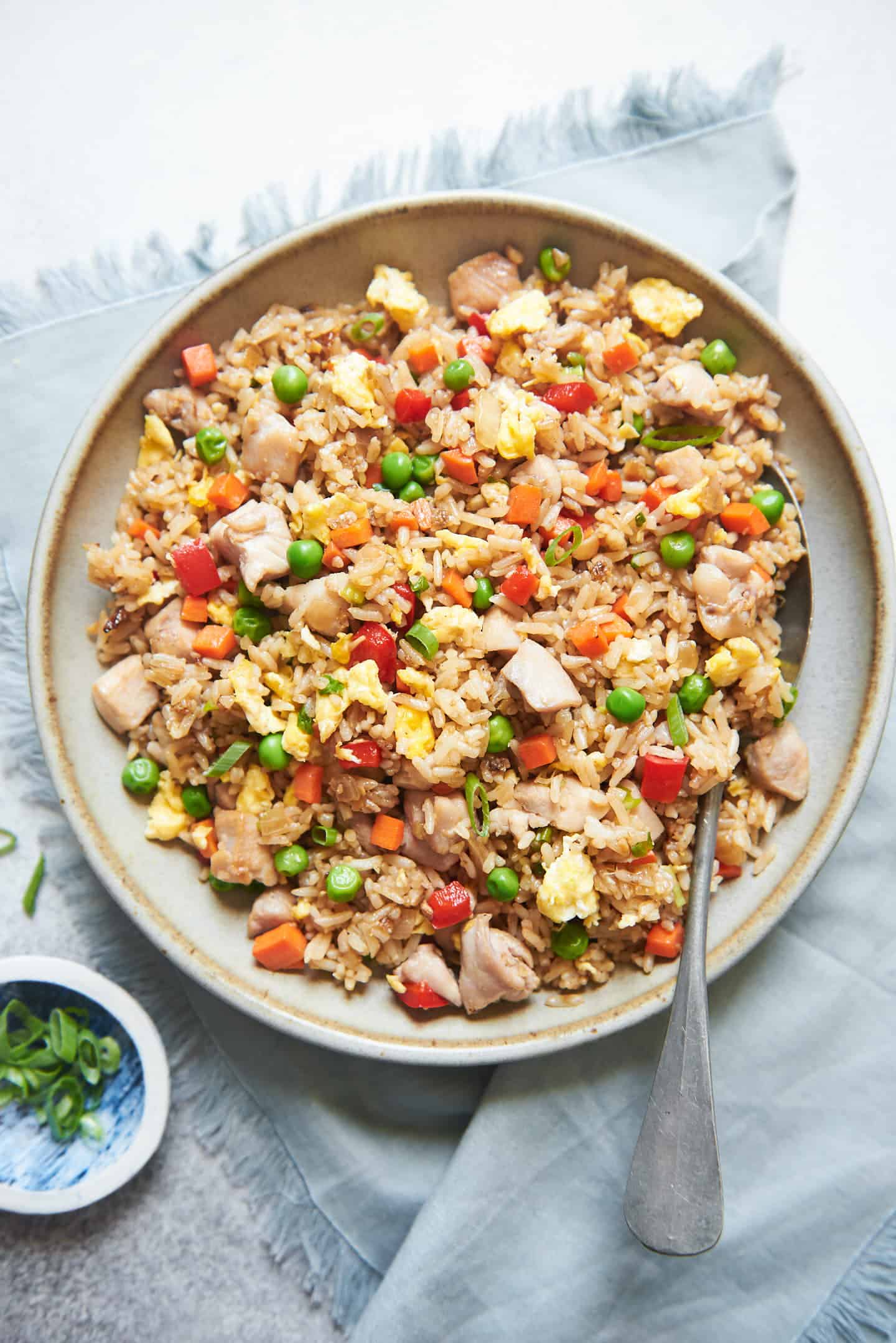Chicken Fried Rice Recipe - a simple fried rice ready in 30 minutes!