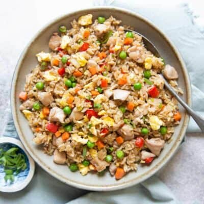 Easy Chicken Fried Rice (雞肉炒飯) | Healthy Nibbles by Lisa Lin by Lisa Lin