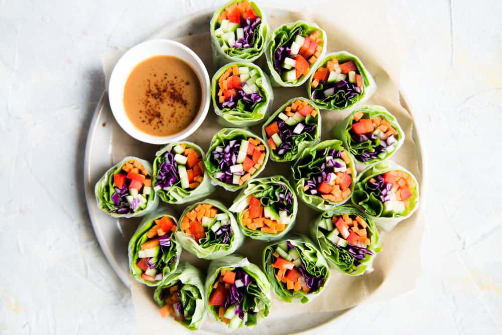 Rainbow Vegetable Spring Rolls