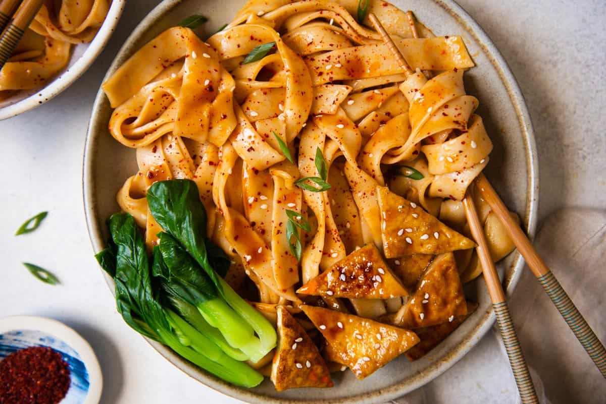 Easy Homemade Noodles with Spicy Peanut Sauce | Healthy Nibbles