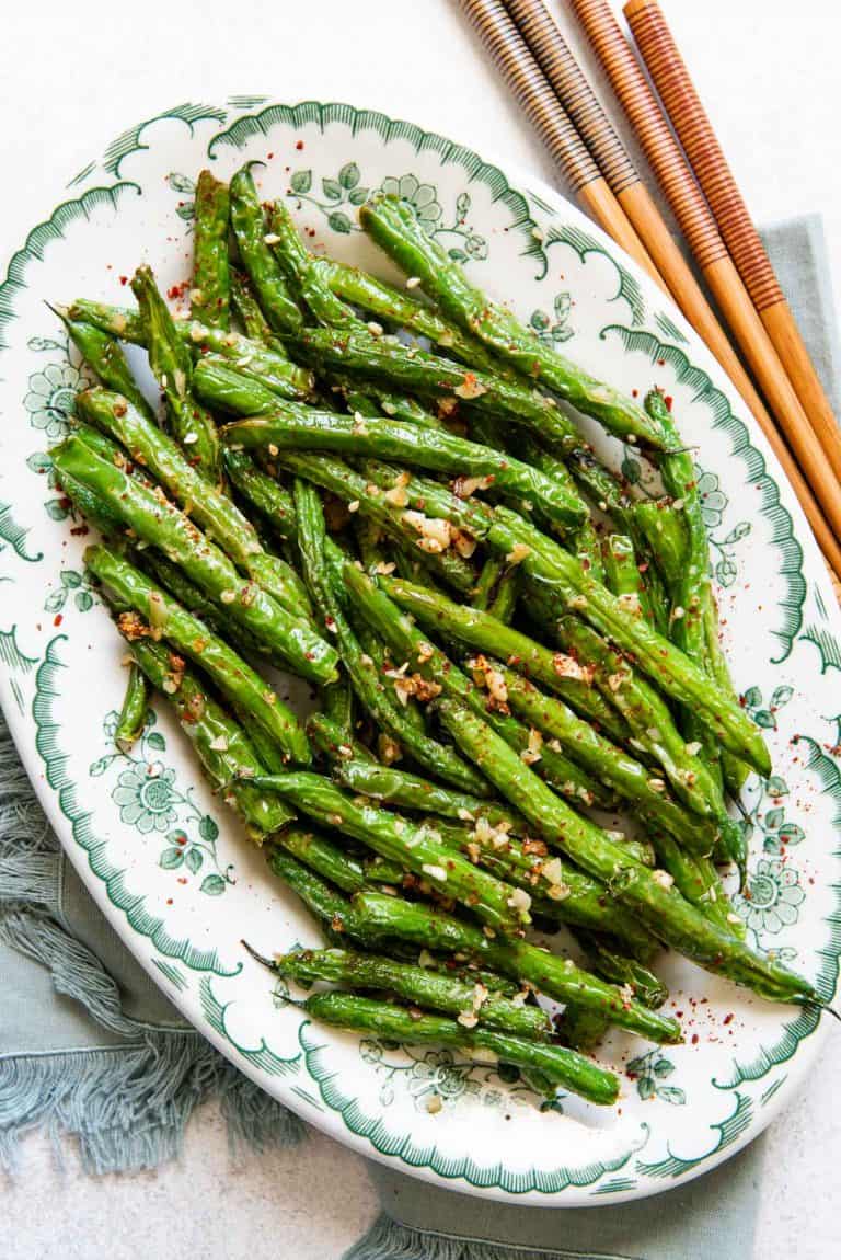 Chinese Garlic Green Beans With Video Healthy Nibbles By Lisa Lin   Chinese Garlic Green Beans 1 768x1150 