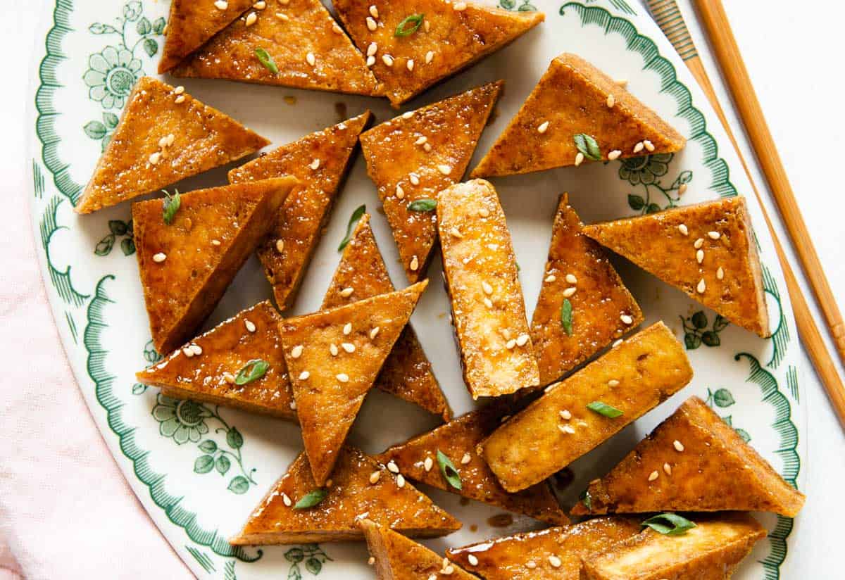 The Best Crispy Pan Fried Teriyaki Tofu Healthy Nibbles