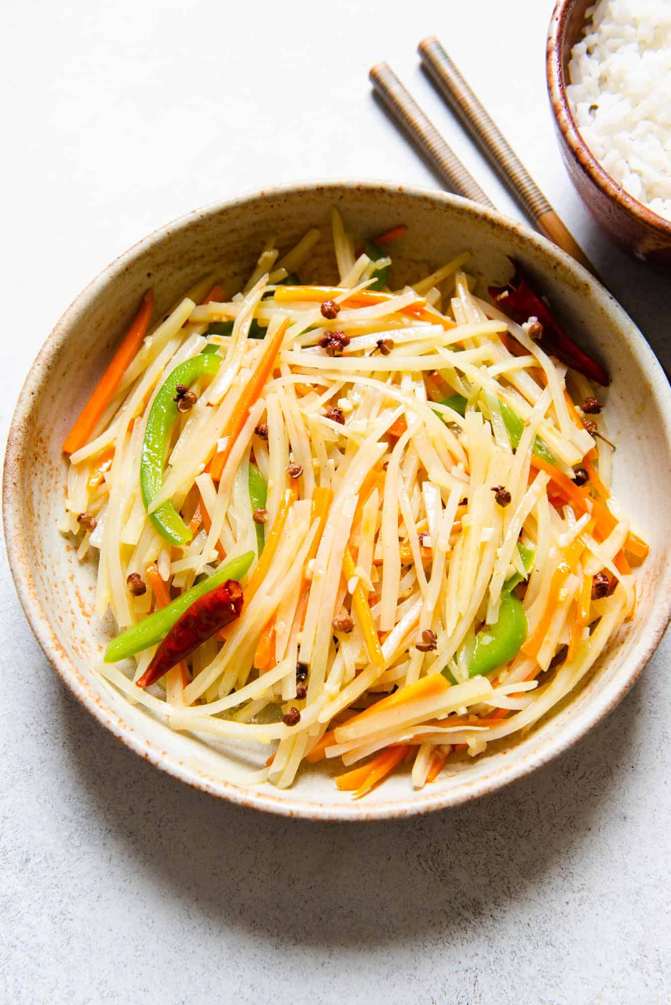 Chinese Stir-Fried Shredded Potatoes 醋溜土豆絲