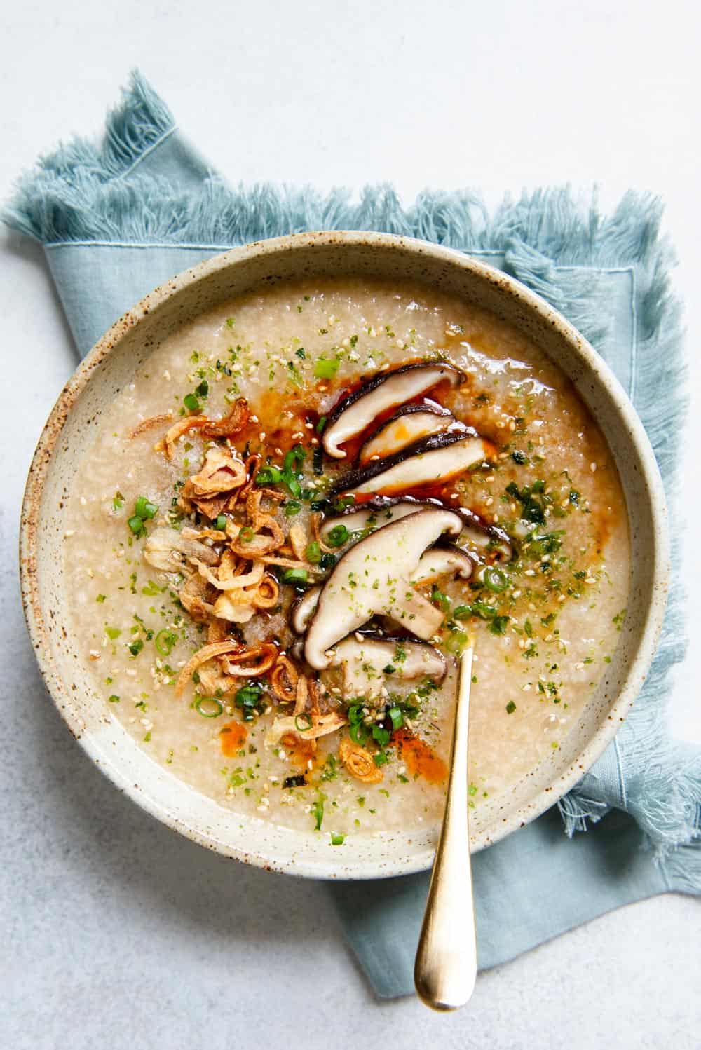 Vegan Congee Recipe (Jook/Chinese Rice Porridge) | Healthy Nibbles by ...