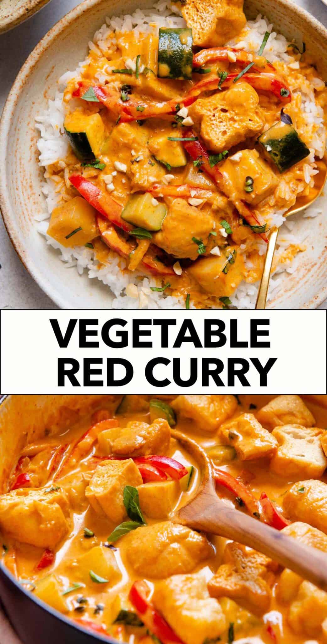 Thai Inspired Vegetable Red Curry With Tofu Puffs Healthy Nibbles By