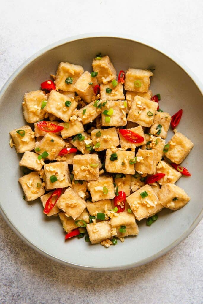 Salt and Pepper Tofu (椒鹽豆腐) | Healthy Nibbles by Lisa Lin by Lisa Lin