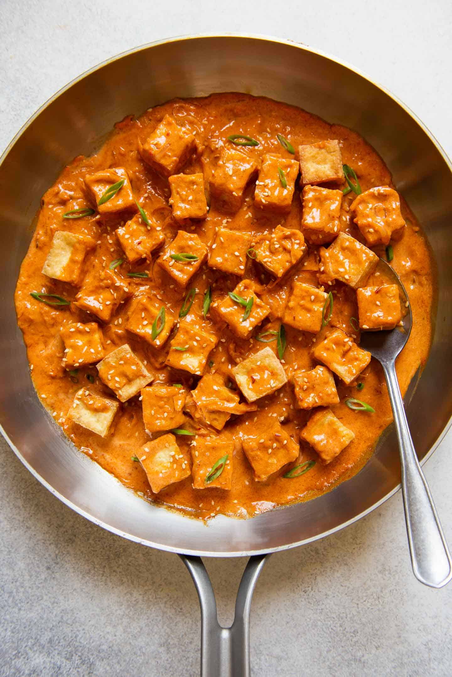 Spicy Tofu with Creamy Coconut Sauce