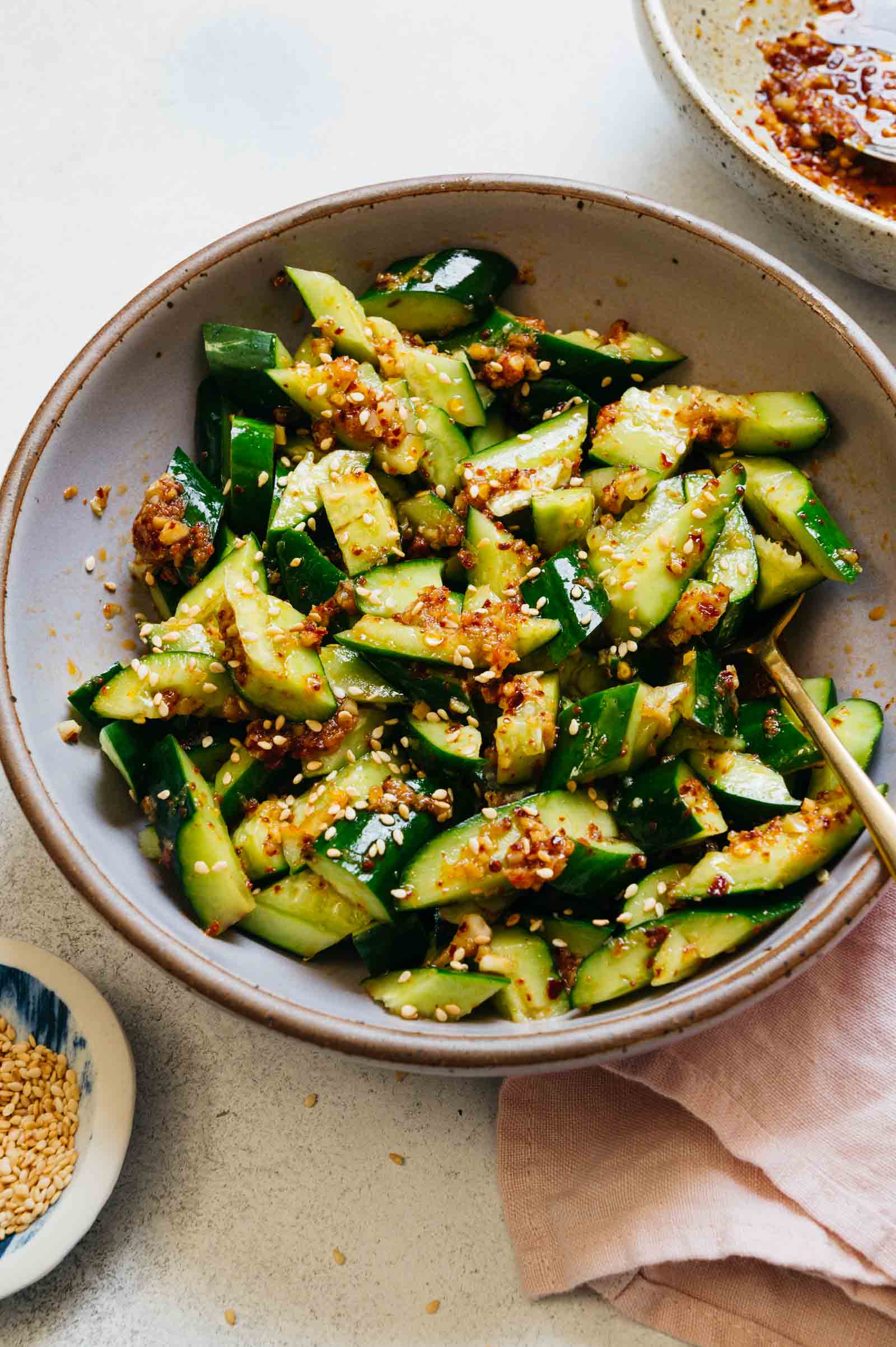 Chinese Smashed Cucumber Salad (拍黃瓜) | Healthy Nibbles by Lisa Lin by ...