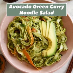 Avocado Green Curry Noodle Salad