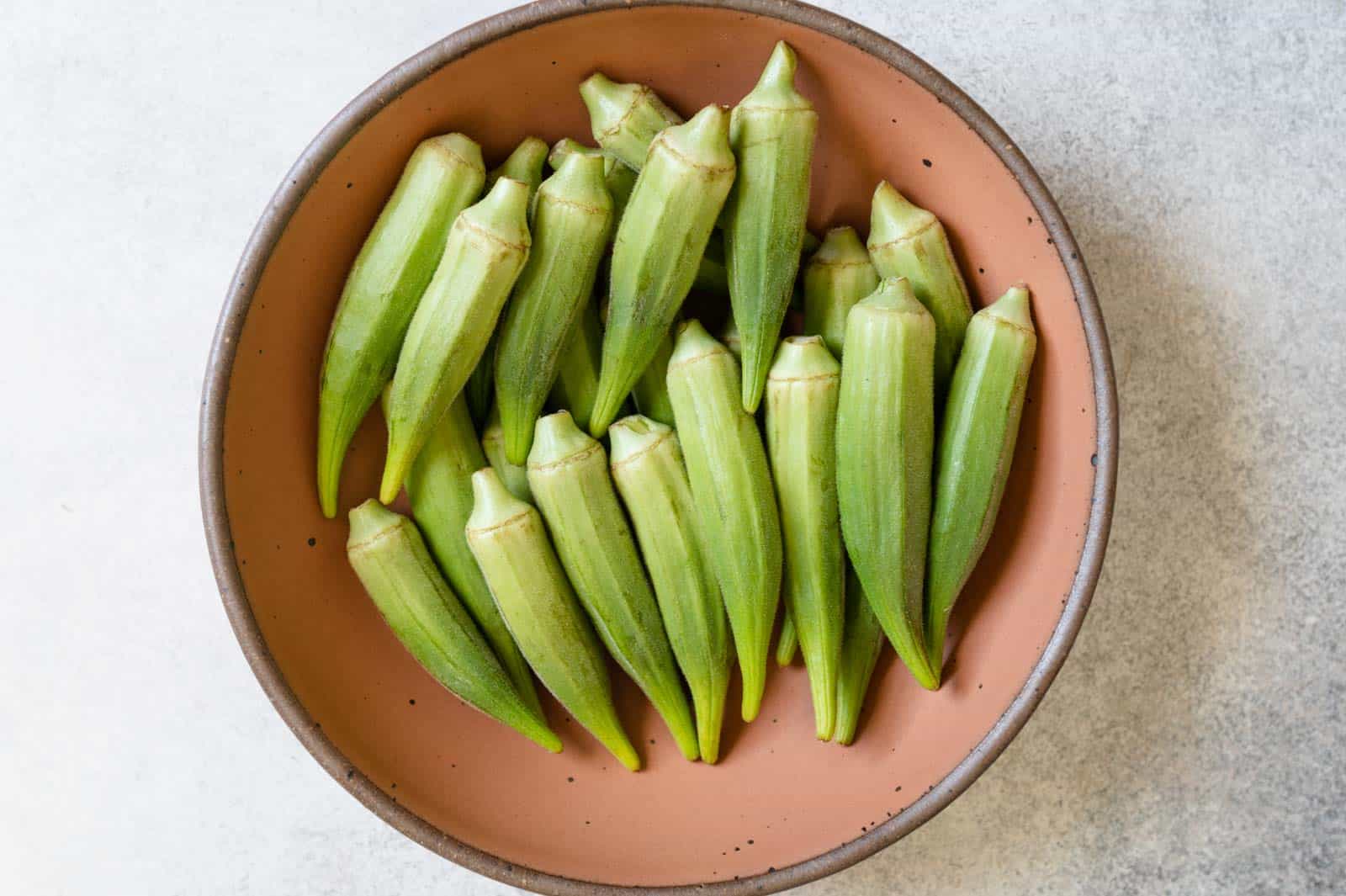 Okra in a bowl for July produce guide July Produce Guide | Healthy Nibbles by Lisa Lin July Produce Guide | Healthy Nibbles by Lisa Lin Okra Landscape