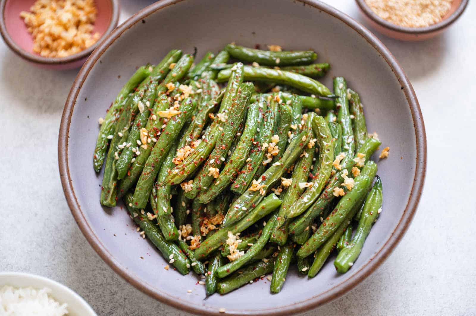 Chinese Garlic Green Beans (with video!)  Healthy Nibbles by Lisa Lin by  Lisa Lin