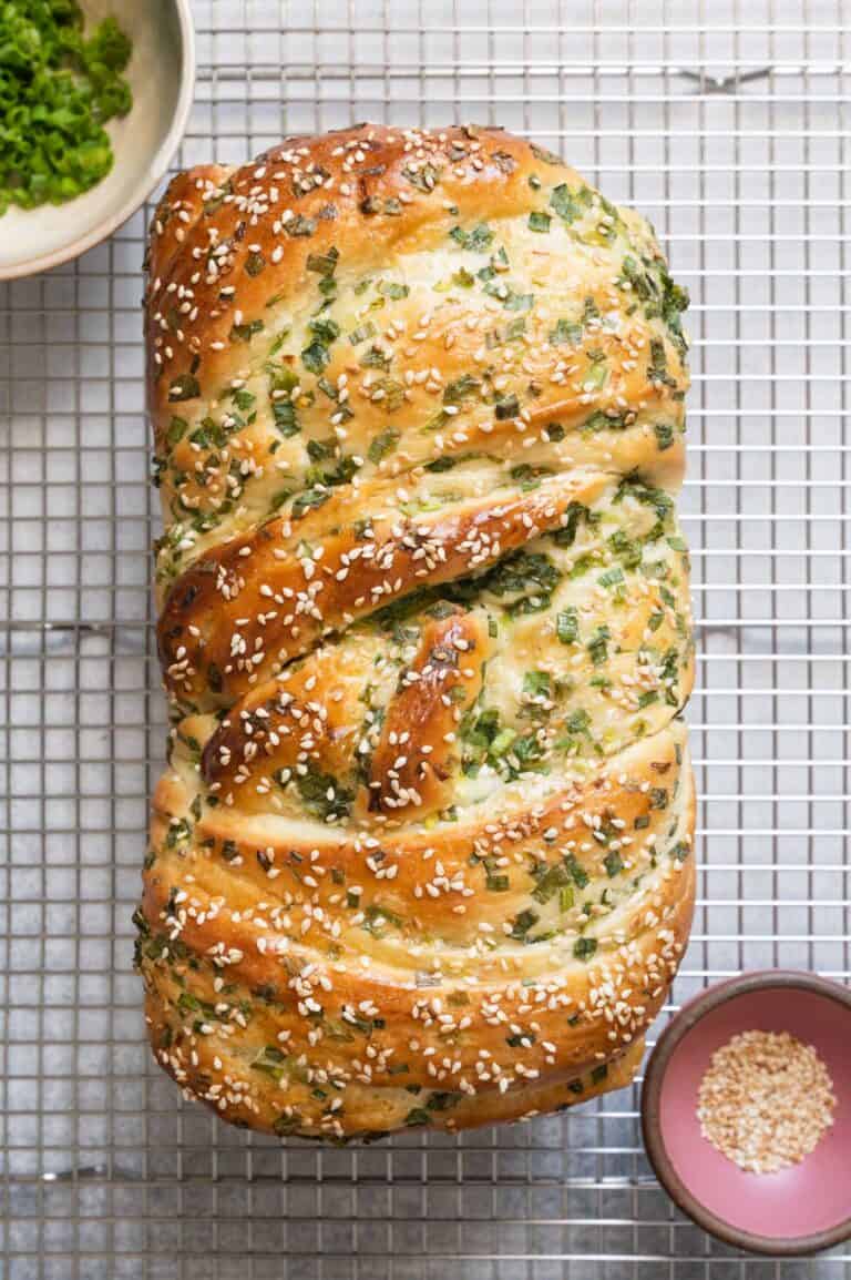 Scallion Milk Bread | Healthy Nibbles by Lisa Lin