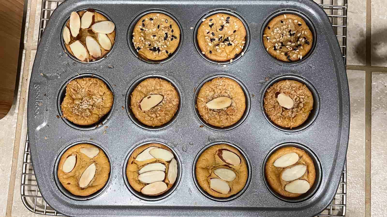 Baked Nian Gao in Mini Muffin