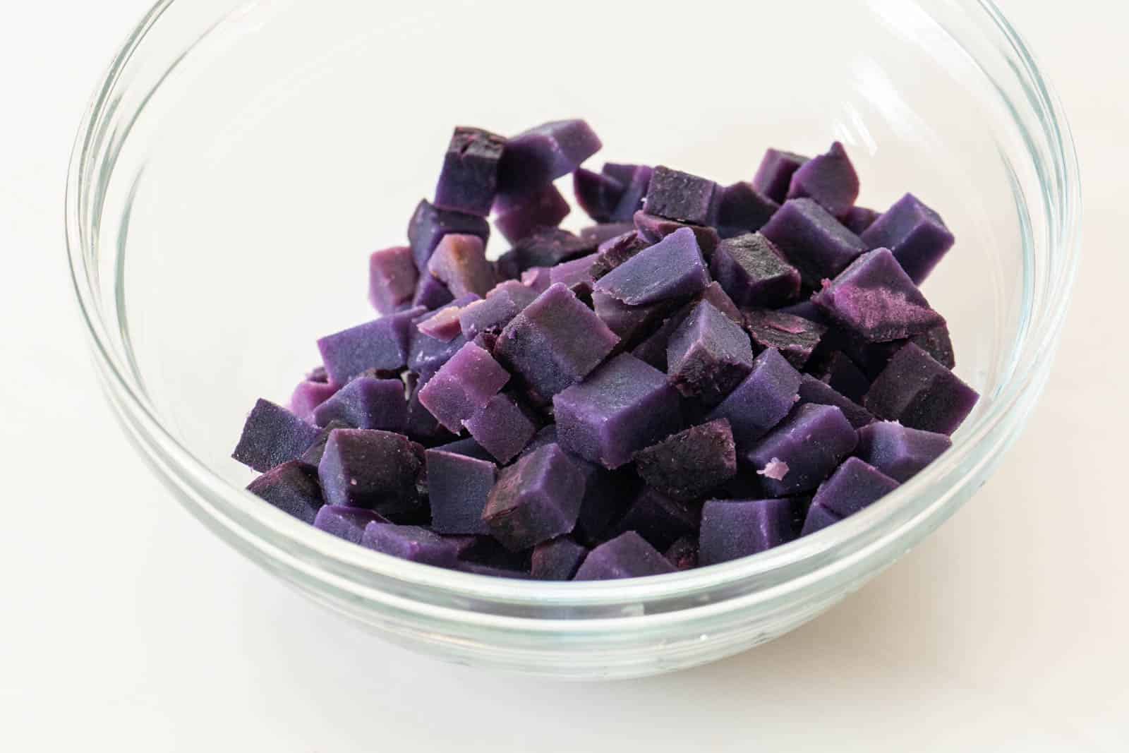 Cubed Purple Sweet Potato