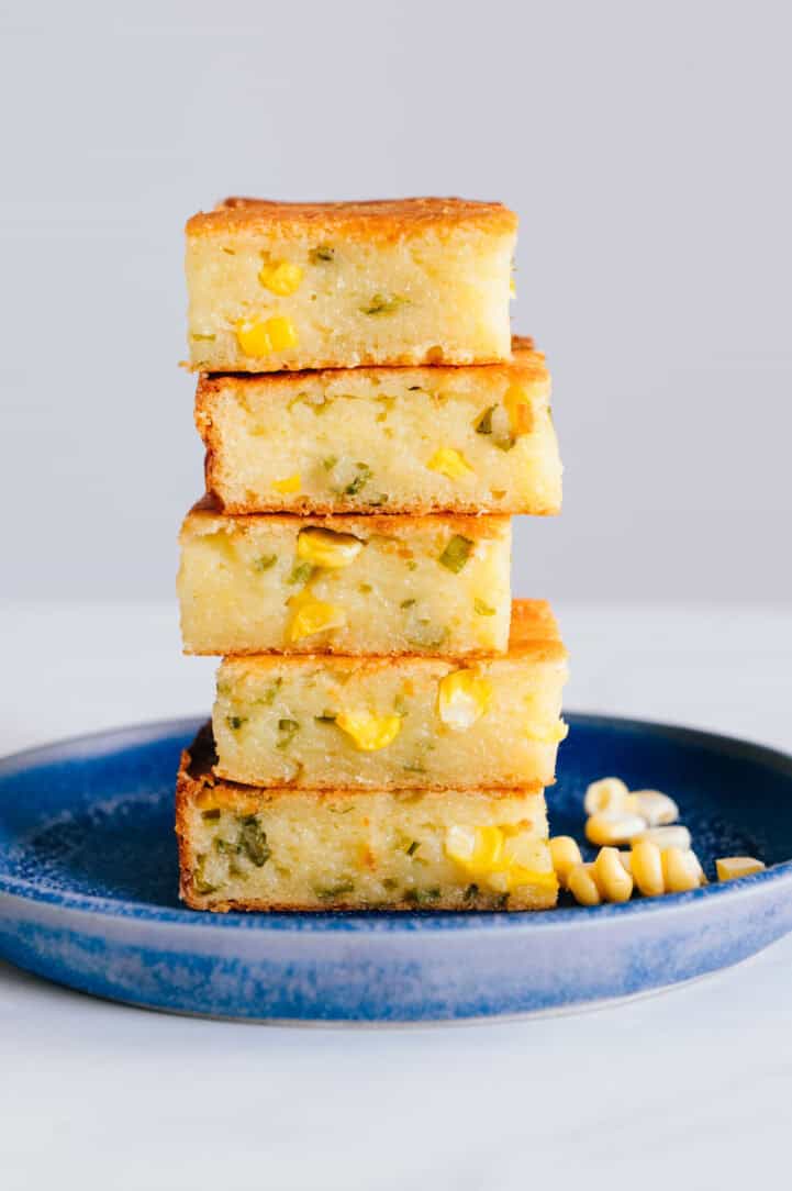 Savory Corn Mochi with Scallions (Gluten Free!) | Lisa Lin