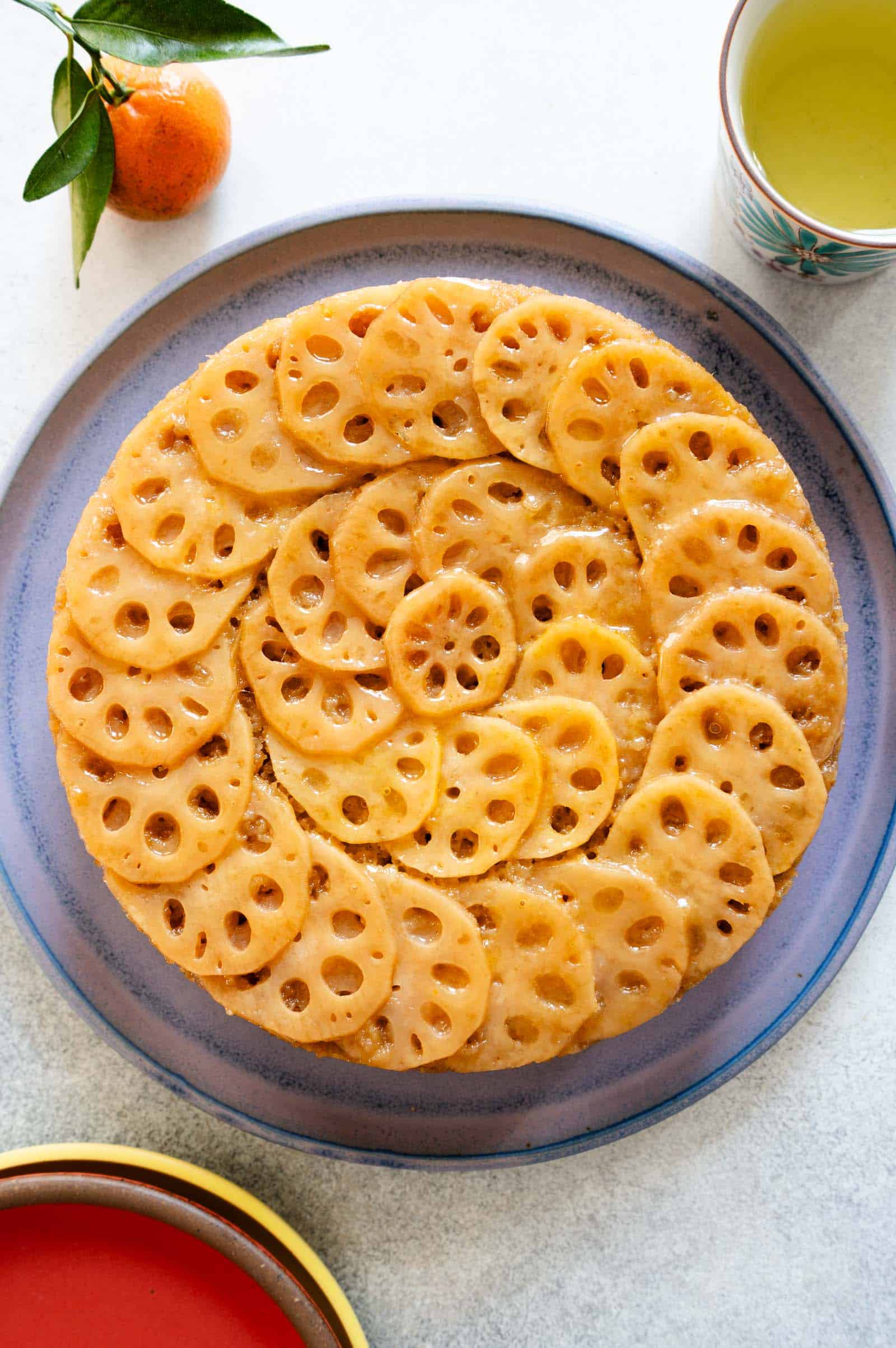 Lotus Root Upside Down Cake