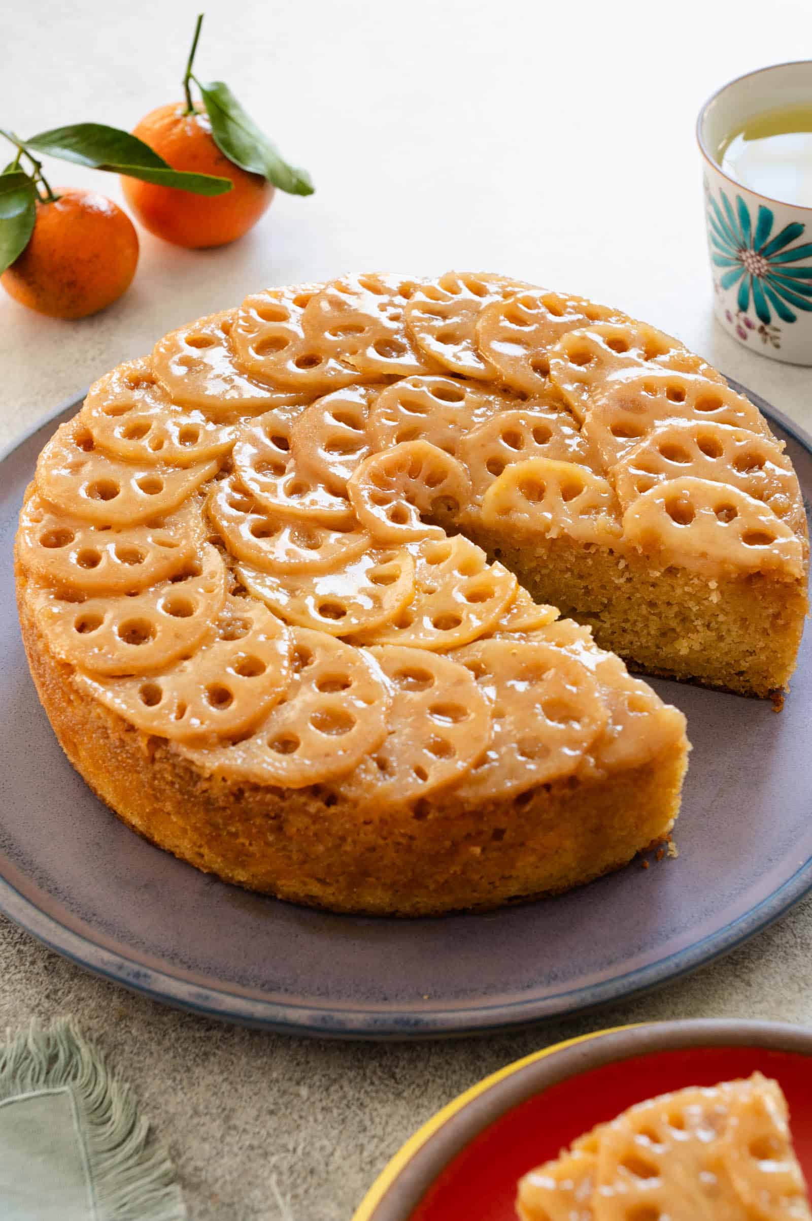 Lotus Root Upside Down Cake