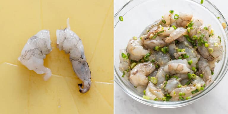 Making Shrimp Filling