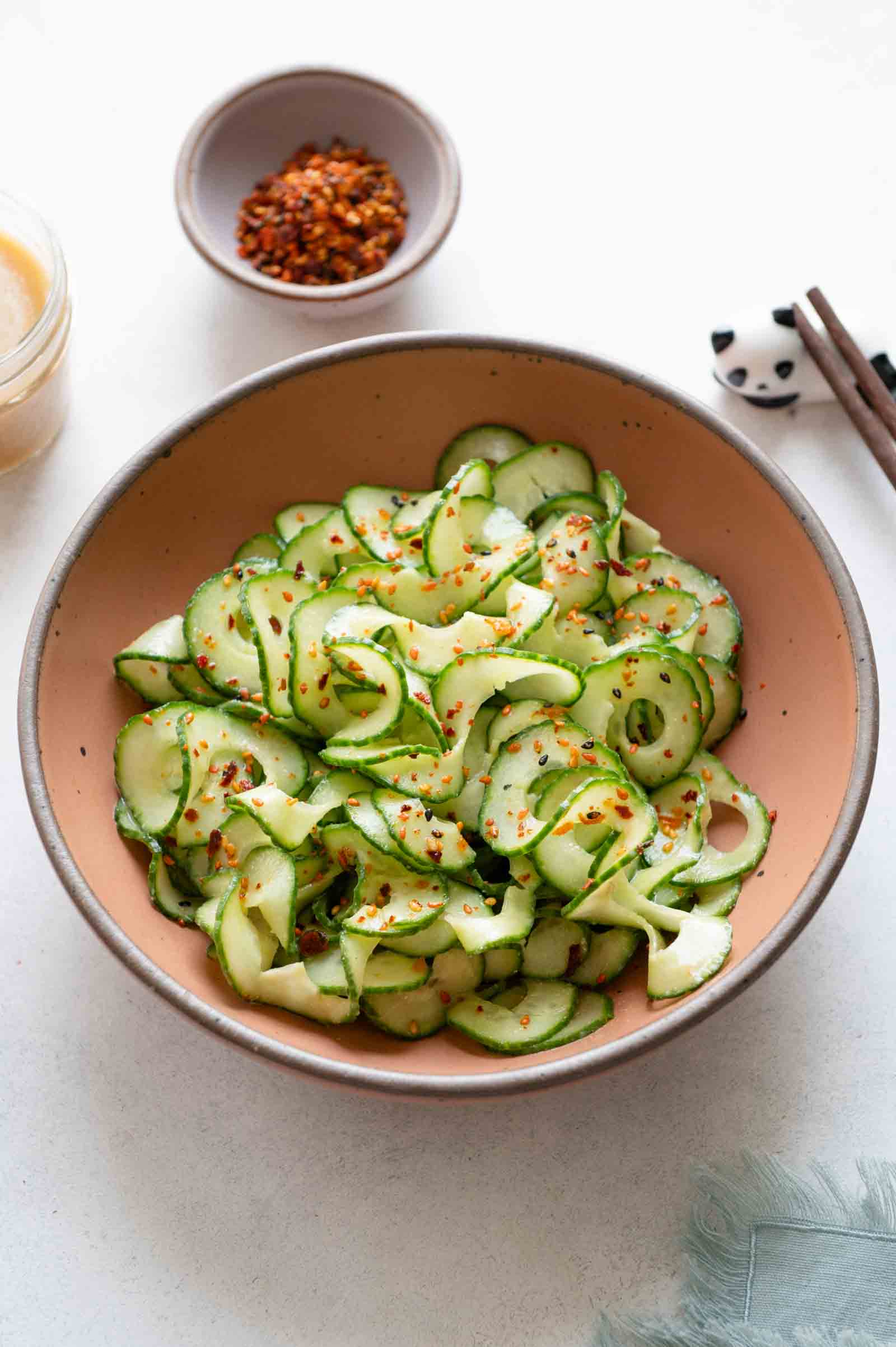 Asian Cucumber Salad with Miso Dressing