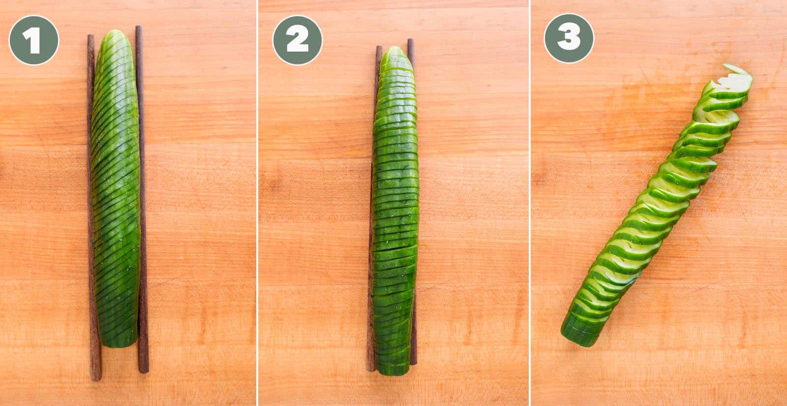 Viral Spiral Cucumber Slicing Method