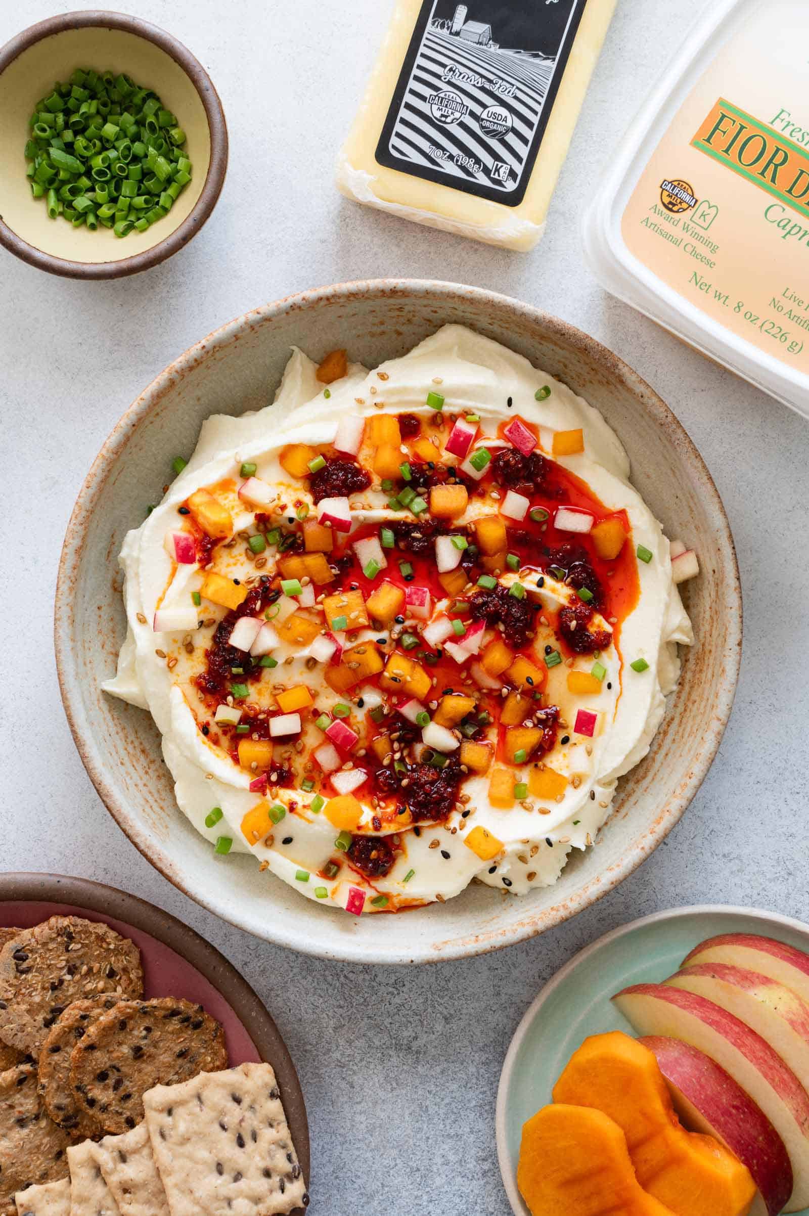 Whipped Mozzarella and Cheddar Dip